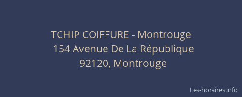 TCHIP COIFFURE - Montrouge