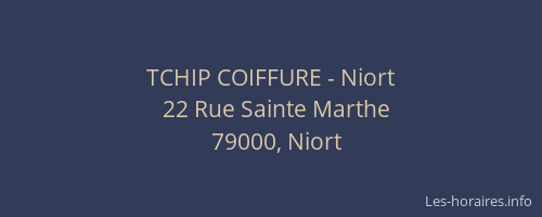 TCHIP COIFFURE - Niort