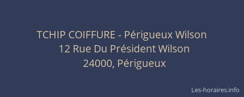 TCHIP COIFFURE - Périgueux Wilson