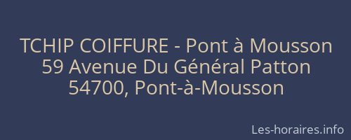 TCHIP COIFFURE - Pont à Mousson