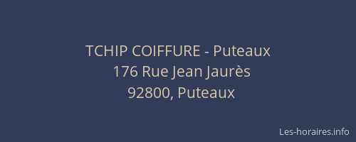 TCHIP COIFFURE - Puteaux
