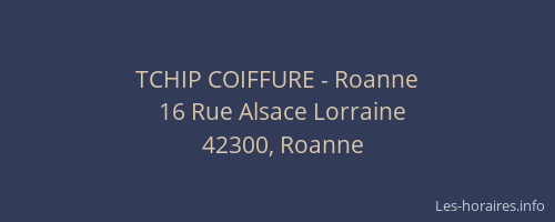 TCHIP COIFFURE - Roanne