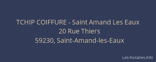 TCHIP COIFFURE - Saint Amand Les Eaux