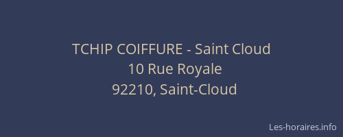 TCHIP COIFFURE - Saint Cloud