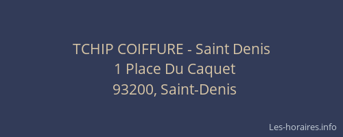 TCHIP COIFFURE - Saint Denis