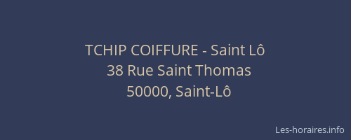 TCHIP COIFFURE - Saint L&ocirc;