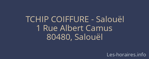 TCHIP COIFFURE - Salouël