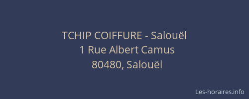 TCHIP COIFFURE - Salouël