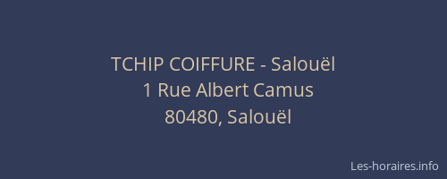 TCHIP COIFFURE - Salou&euml;l