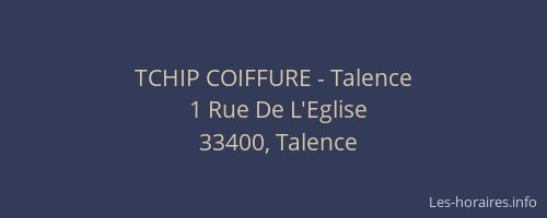 TCHIP COIFFURE - Talence