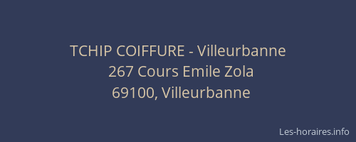 TCHIP COIFFURE - Villeurbanne