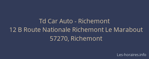 Td Car Auto - Richemont