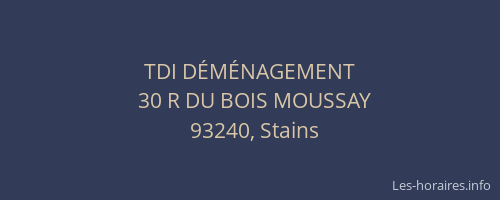 TDI DÉMÉNAGEMENT