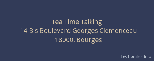 Tea Time Talking
