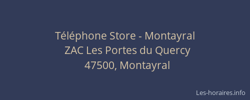 Téléphone Store - Montayral
