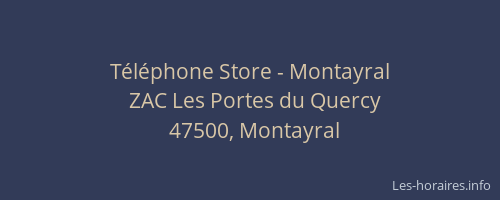 T&eacute;l&eacute;phone Store - Montayral