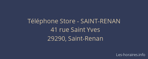 Téléphone Store - SAINT-RENAN