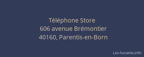 T&eacute;l&eacute;phone Store