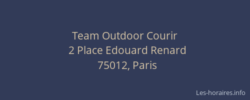 Team Outdoor Courir