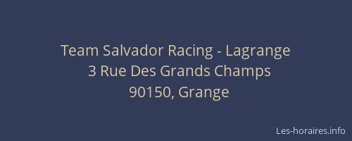 Team Salvador Racing - Lagrange