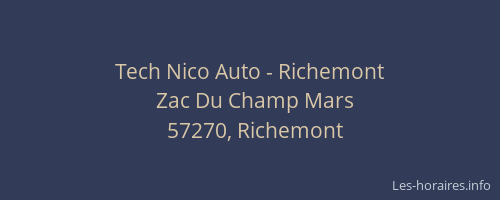 Tech Nico Auto - Richemont