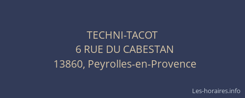 TECHNI-TACOT