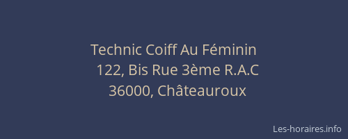 Technic Coiff Au Féminin