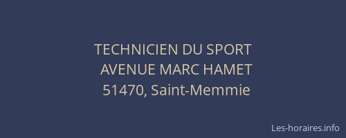 TECHNICIEN DU SPORT