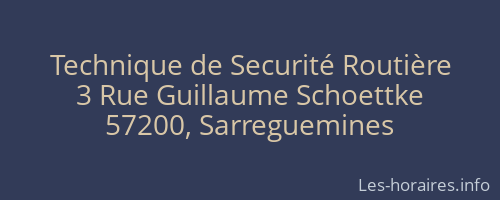 Technique de Securité Routière