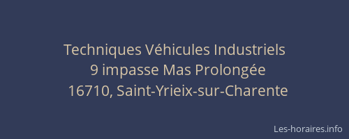 Techniques V&eacute;hicules Industriels