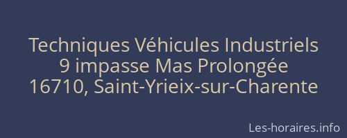 Techniques Véhicules Industriels
