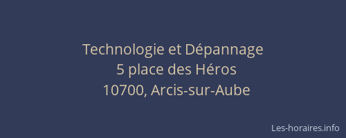 Technologie et Dépannage