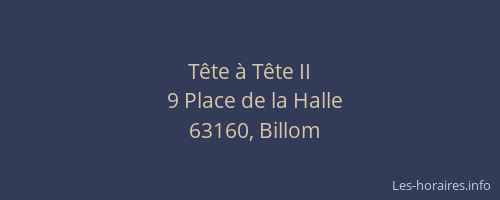 T&ecirc;te &agrave; T&ecirc;te II
