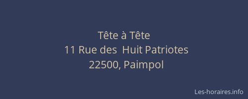 T&ecirc;te &agrave; T&ecirc;te