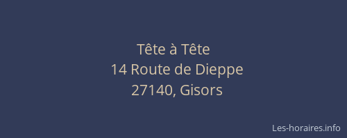 T&ecirc;te &agrave; T&ecirc;te