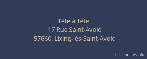 T&ecirc;te &agrave; T&ecirc;te