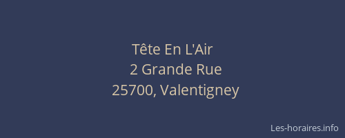 T&ecirc;te En L'Air
