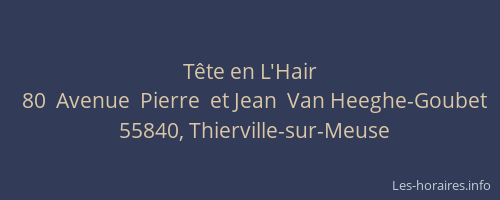 T&ecirc;te en L'Hair