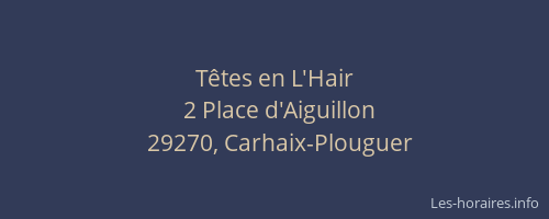 T&ecirc;tes en L'Hair