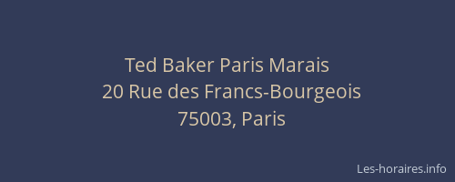 Ted Baker Paris Marais