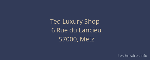 Ted Luxury Shop