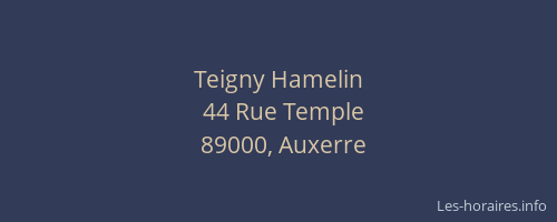 Teigny Hamelin