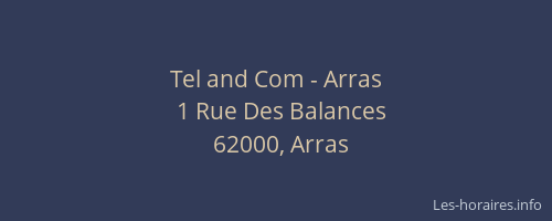 Tel and Com - Arras