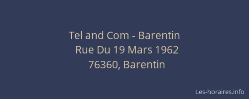 Tel and Com - Barentin