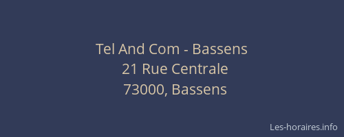 Tel And Com - Bassens