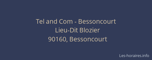 Tel and Com - Bessoncourt