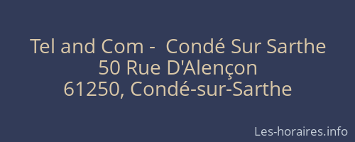 Tel and Com -  Condé Sur Sarthe