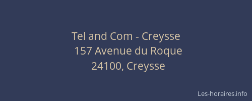 Tel and Com - Creysse