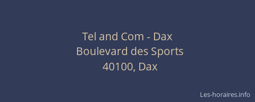 Tel and Com - Dax