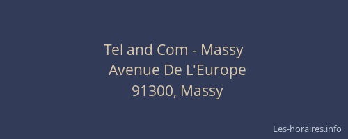 Tel and Com - Massy
